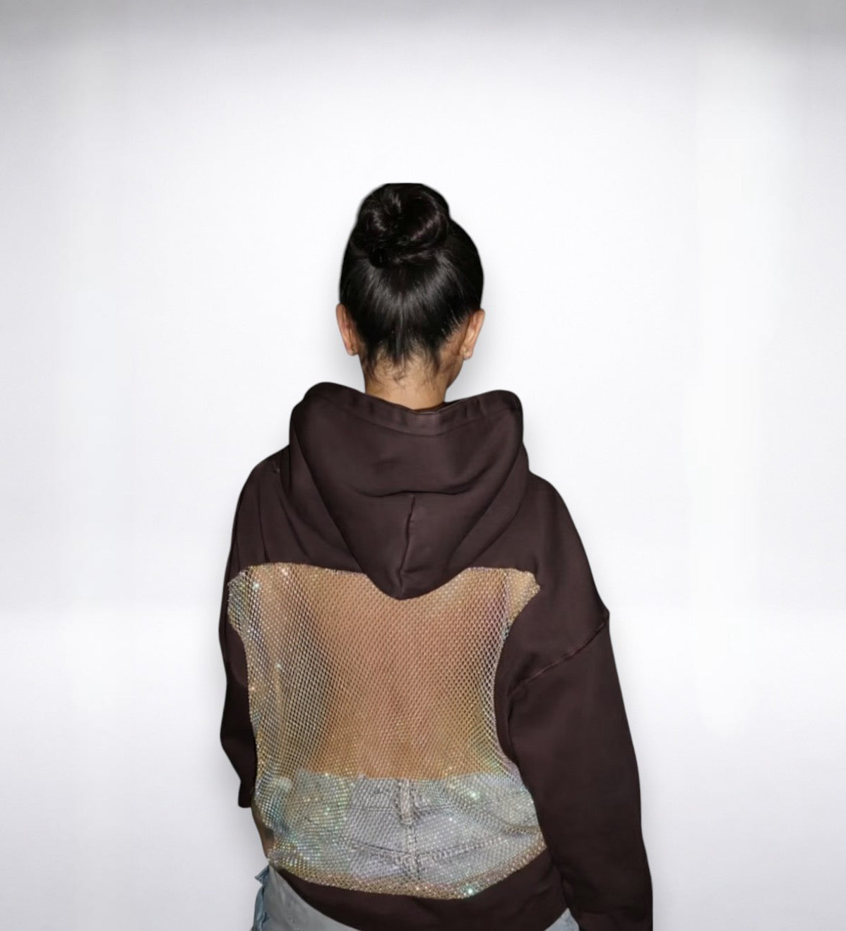 OFFSKIN BROWN MESH BACK HOODIE